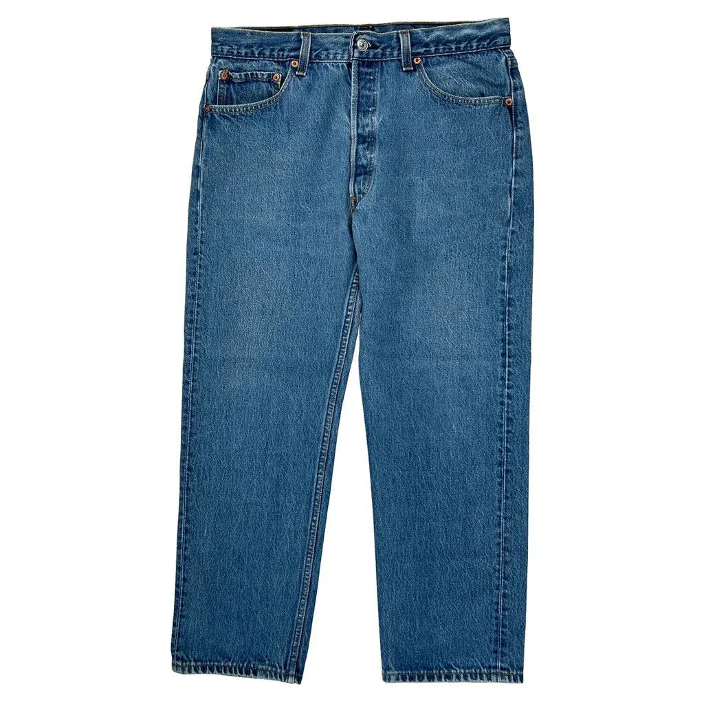 501 Levis Jeans - 32W 27L Blue Cotton