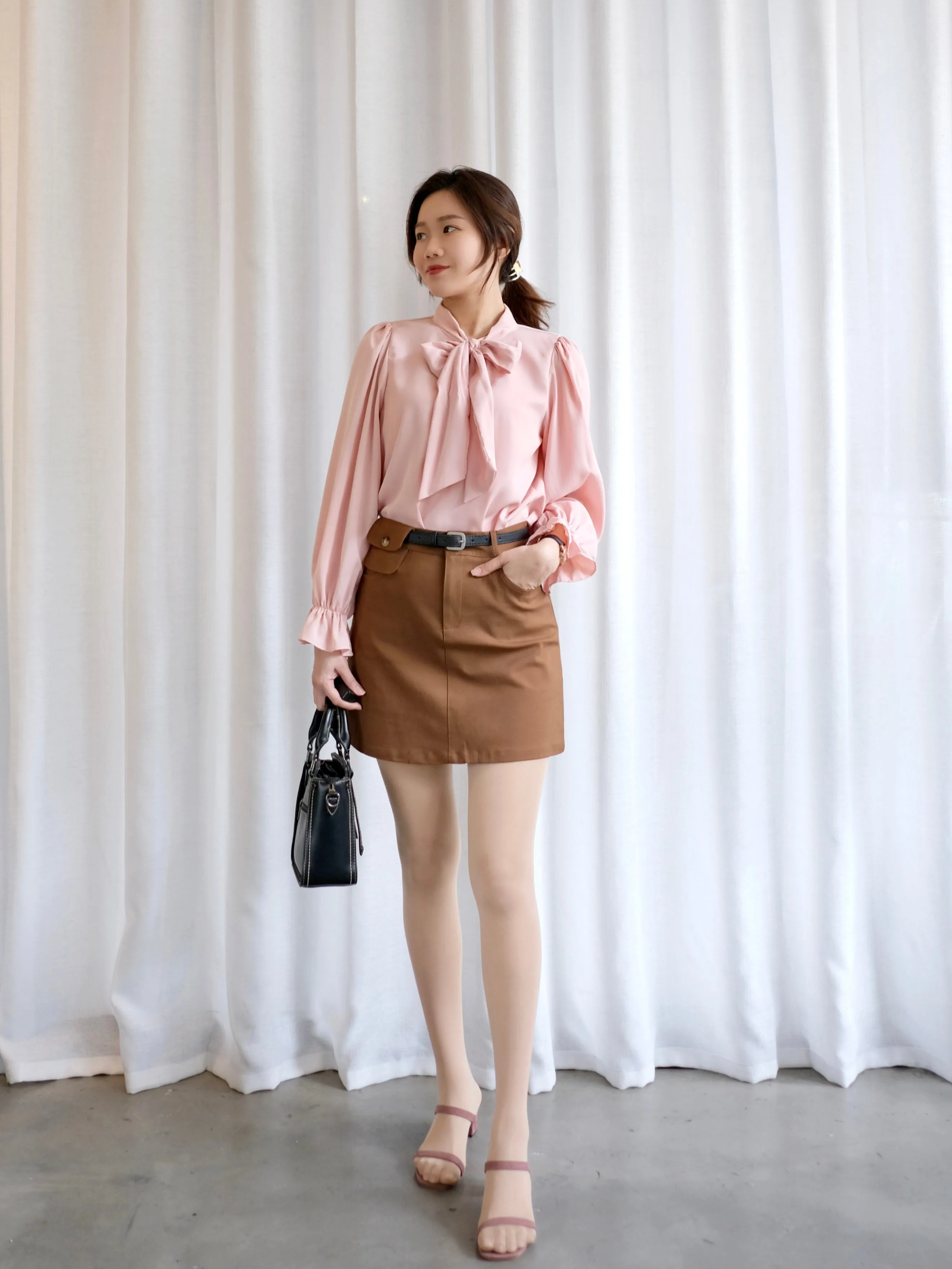 ACEWIN A-line Skirt with Belt (Size S-XL) 601289