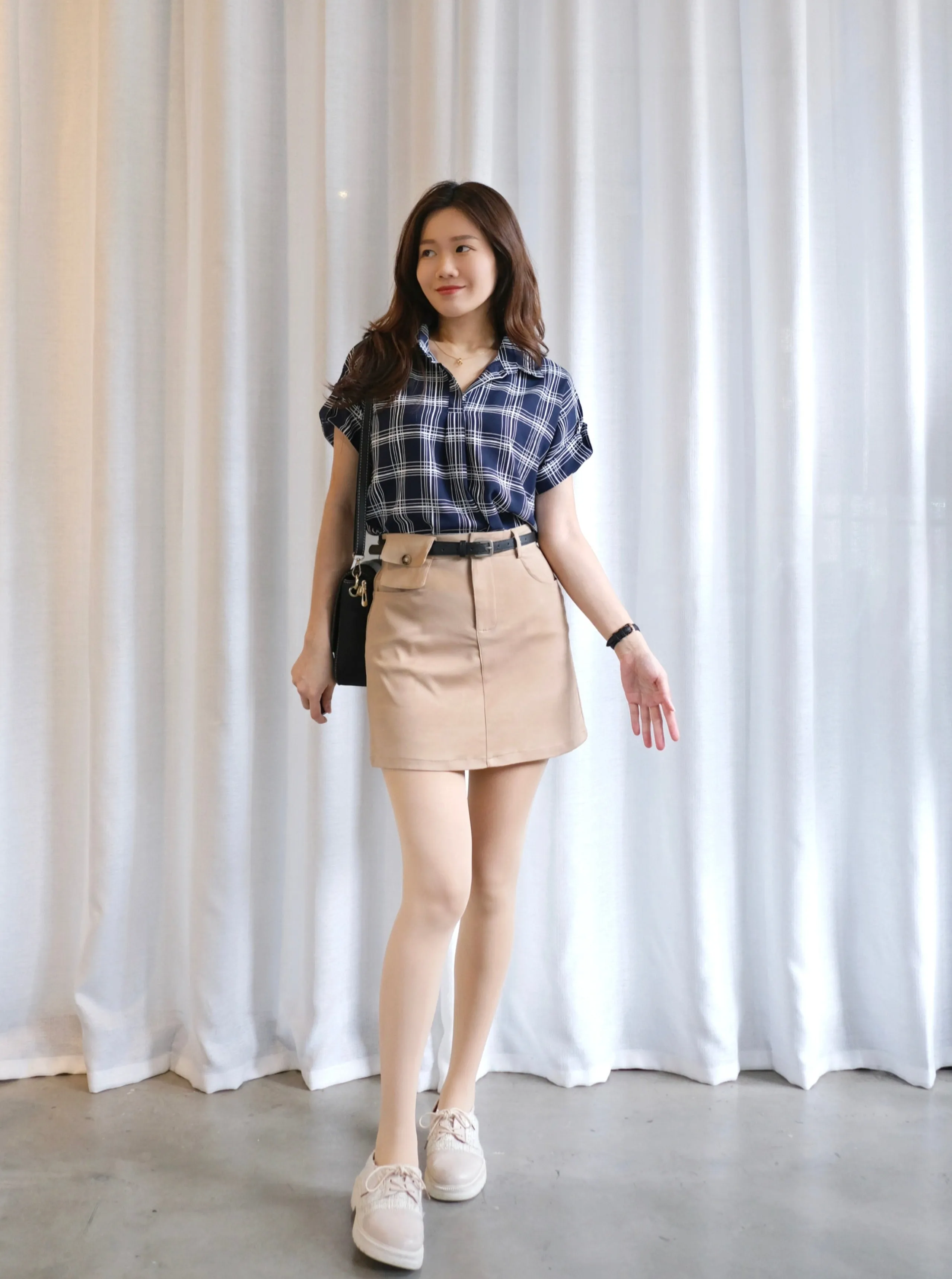ACEWIN A-line Skirt with Belt (Size S-XL) 601289