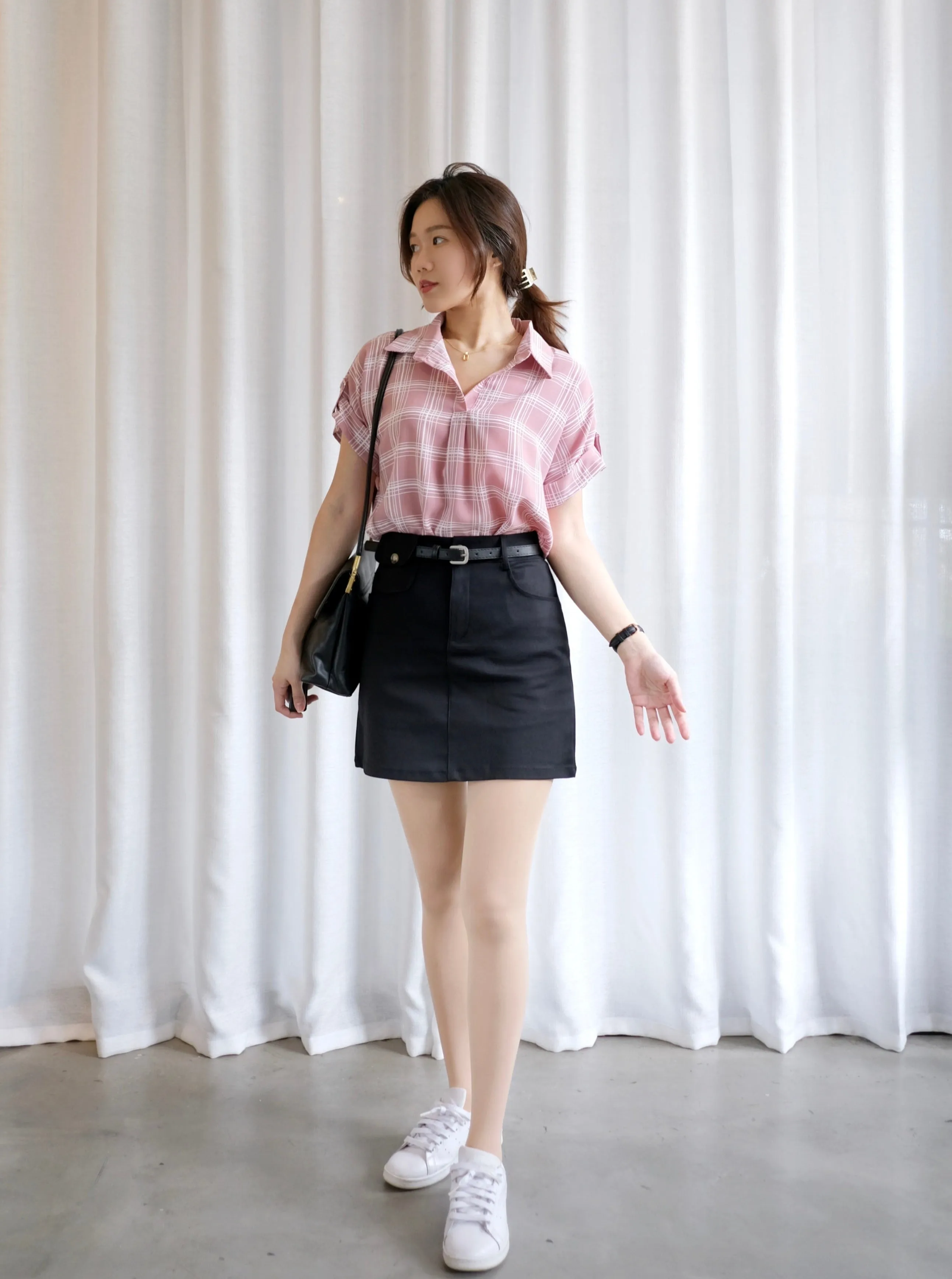 ACEWIN A-line Skirt with Belt (Size S-XL) 601289