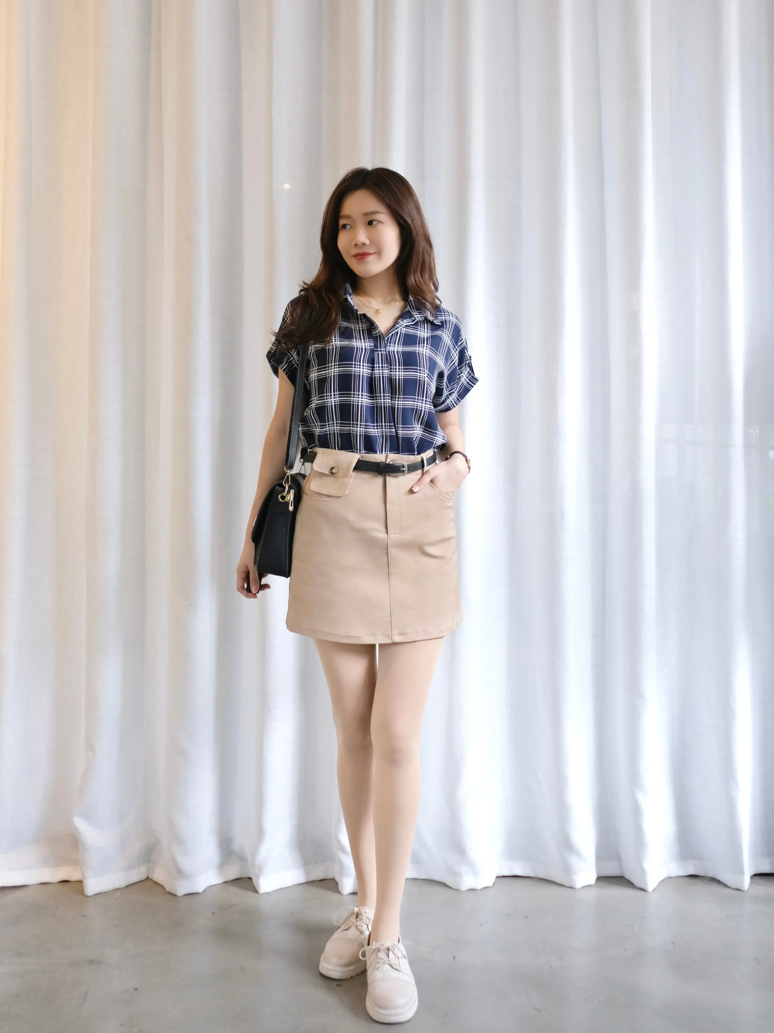 ACEWIN A-line Skirt with Belt (Size S-XL) 601289