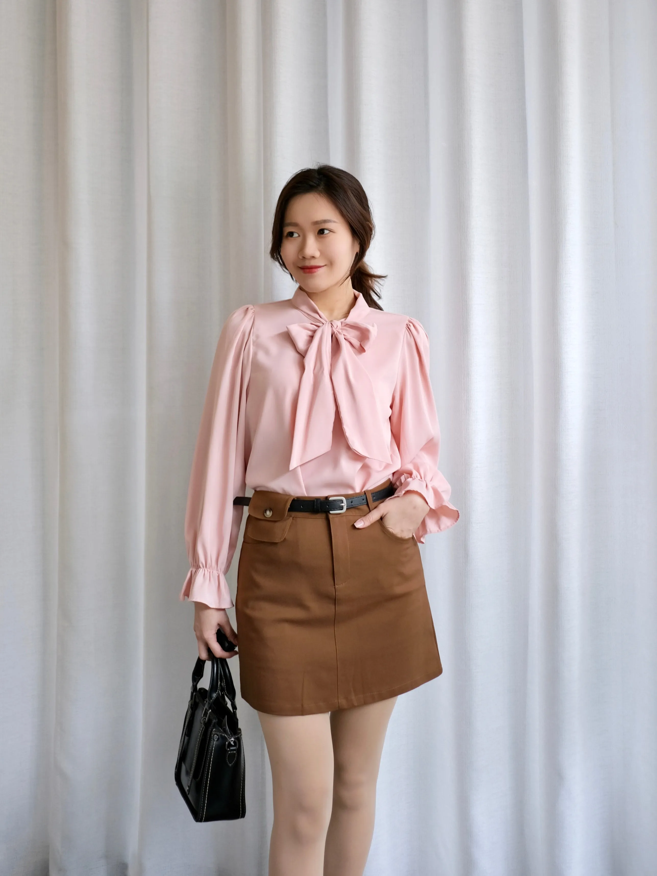 ACEWIN A-line Skirt with Belt (Size S-XL) 601289