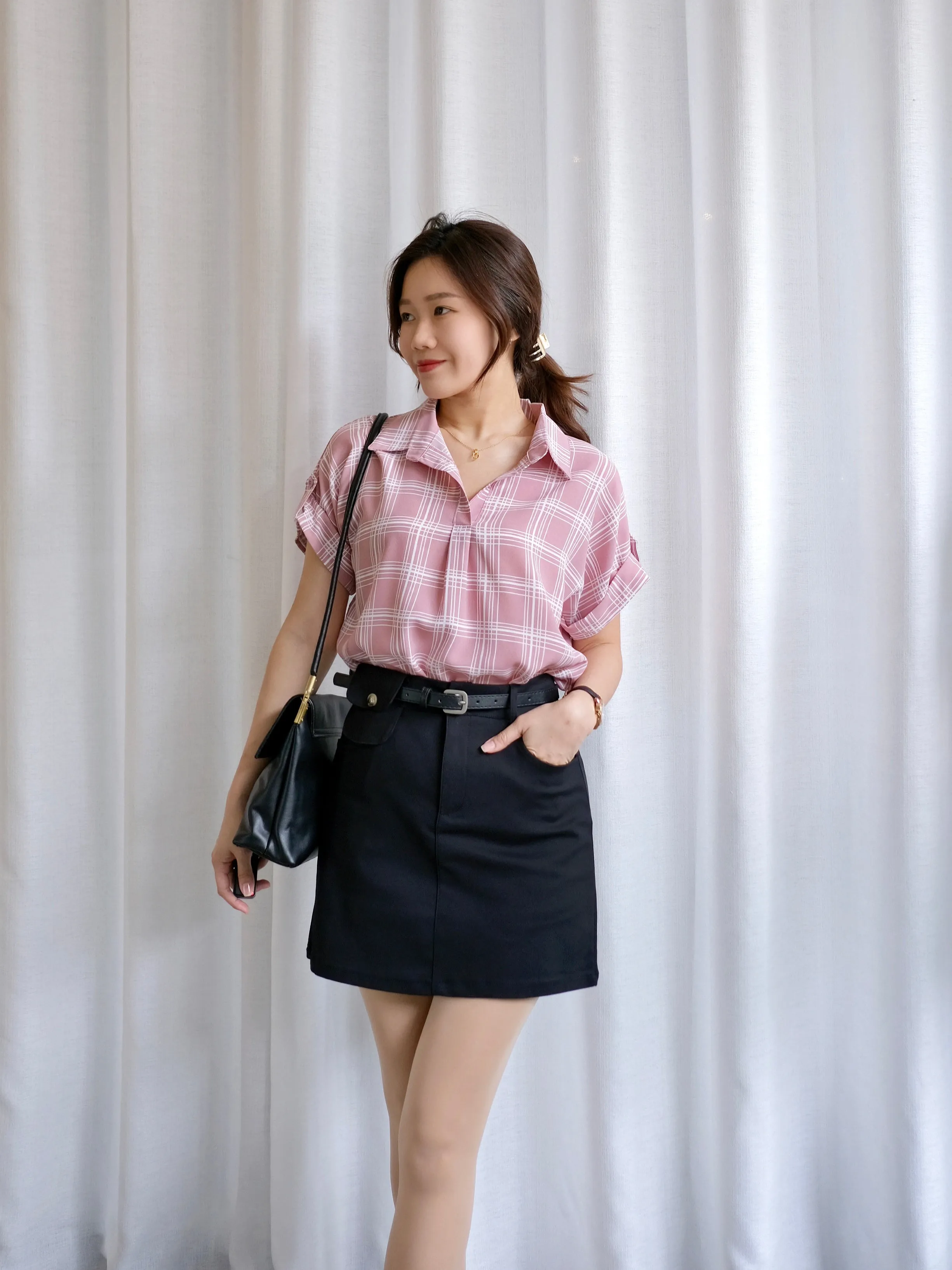 ACEWIN A-line Skirt with Belt (Size S-XL) 601289