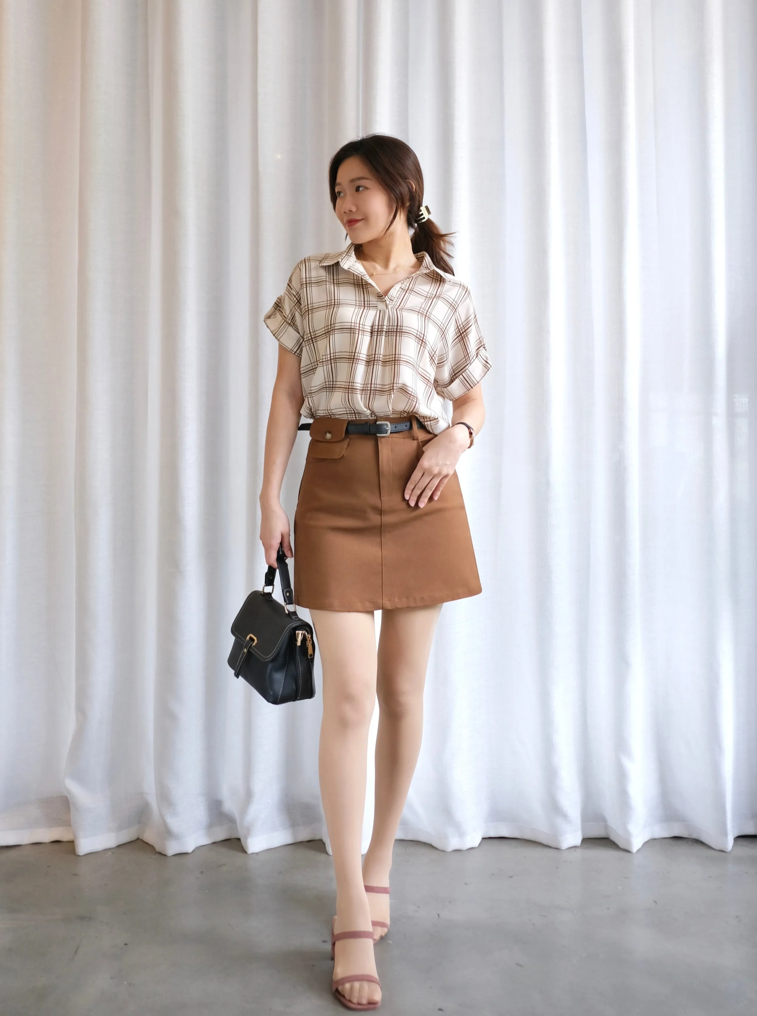 ACEWIN A-line Skirt with Belt (Size S-XL) 601289