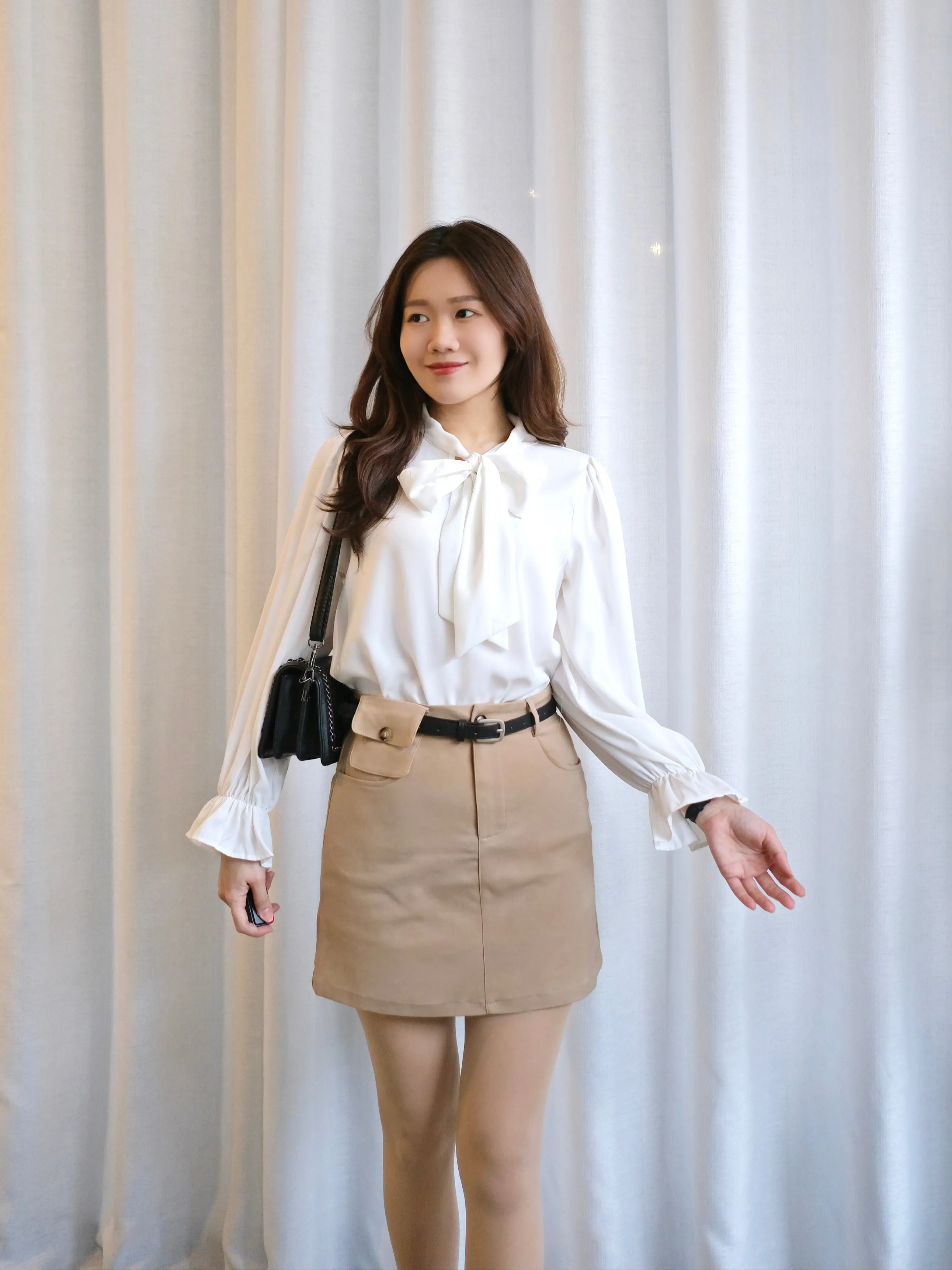 ACEWIN A-line Skirt with Belt (Size S-XL) 601289