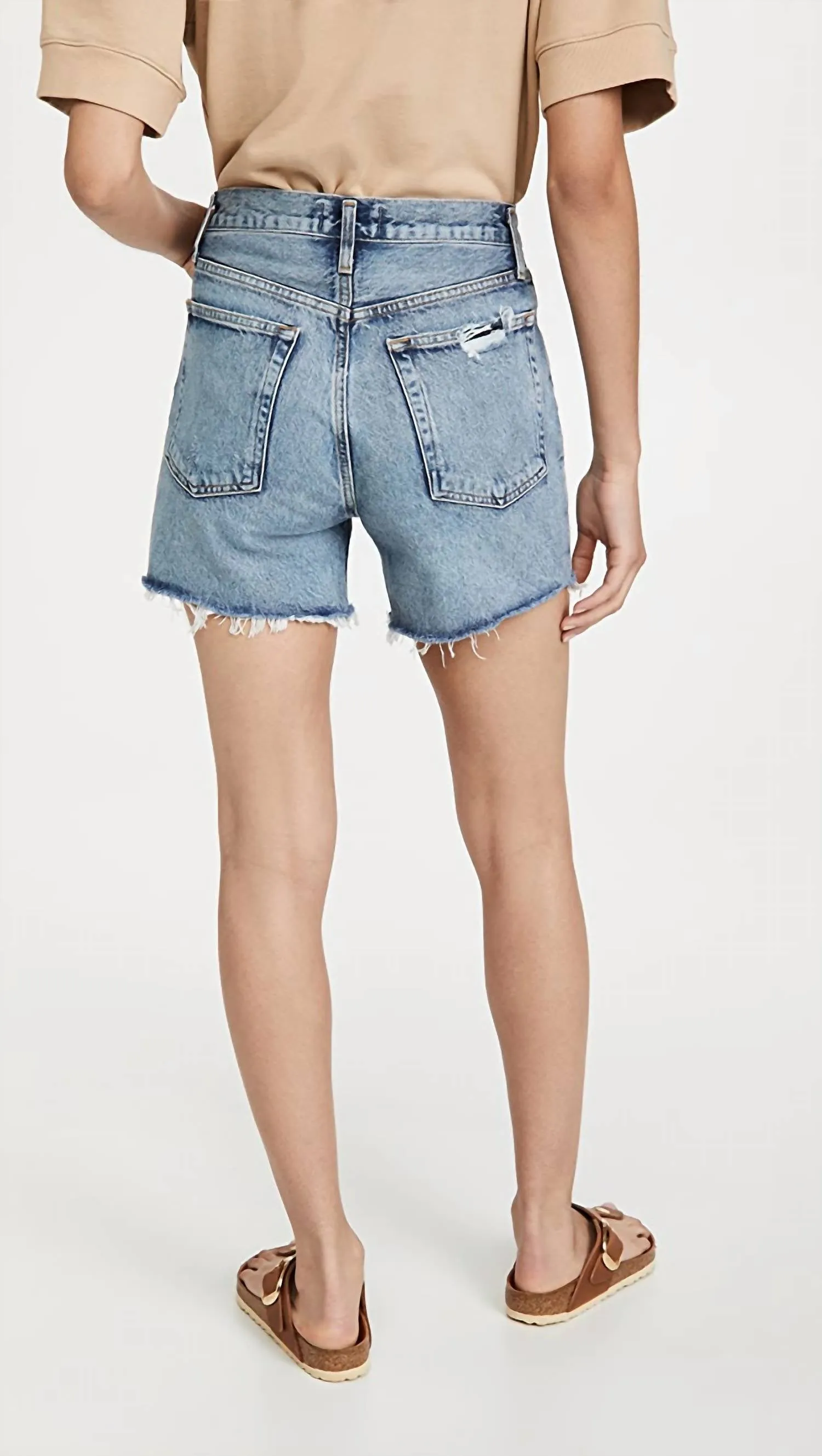Agolde - Riley High Rise Slim Leg Shorts