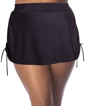 Always For Me - Plus Size Adjustable Sides Swim Skirt