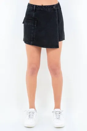 American Bazi - Cargo Pocket Mini Skort With Buttons