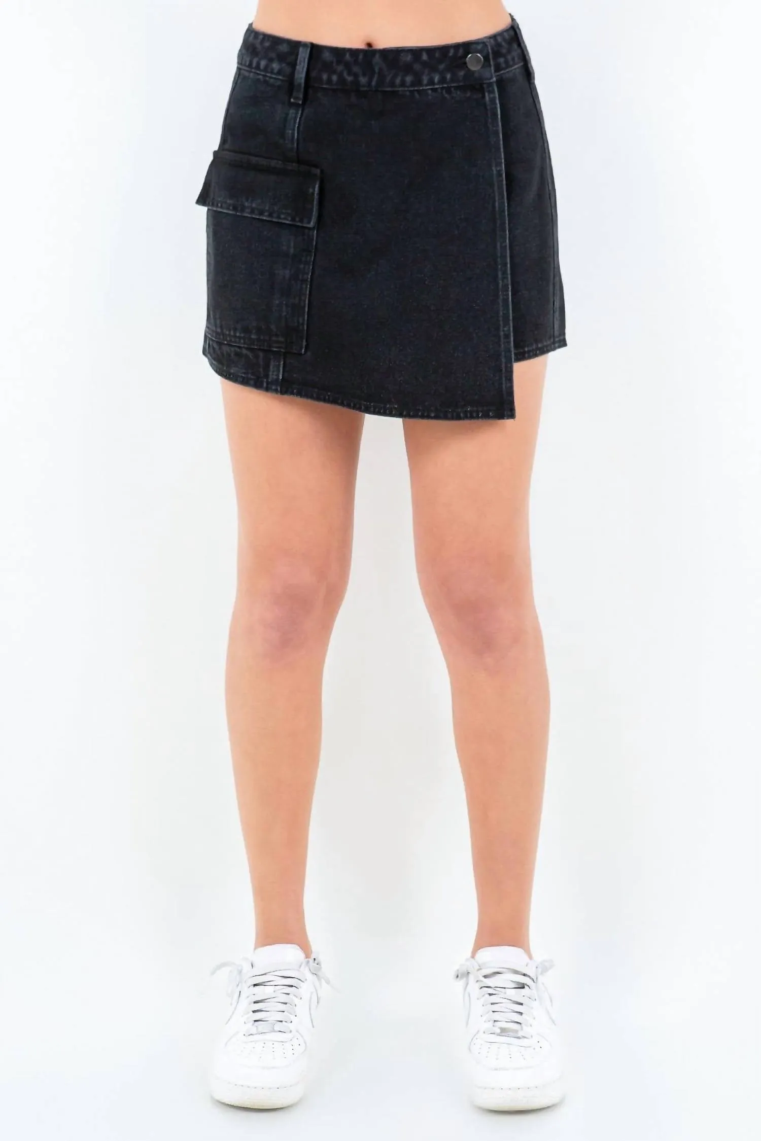 American Bazi - Cargo Pocket Mini Skort With Buttons