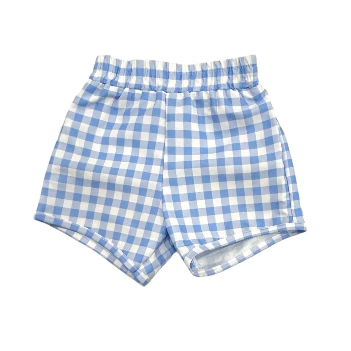 Blue Gingham - Swim Shorts