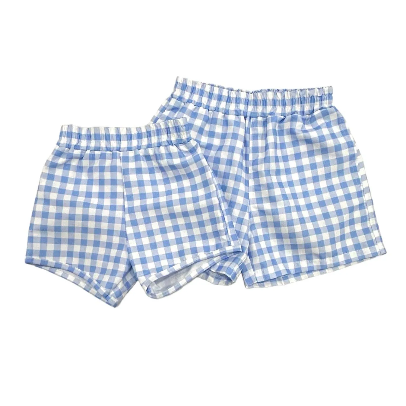 Blue Gingham - Swim Shorts