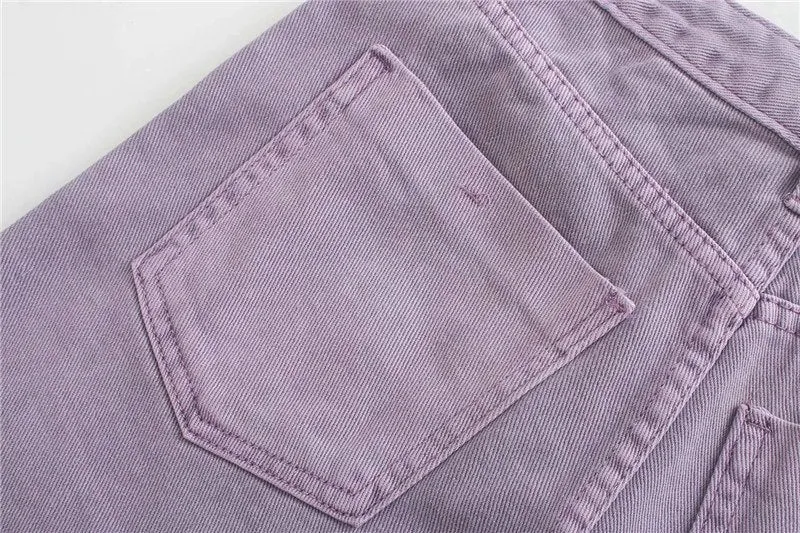 FRAYED HEM RIPPED DENIM SHORTS