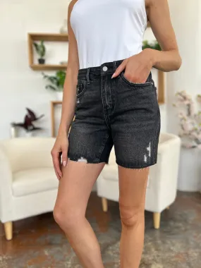 Full Size High Waist Tummy Control Denim Shorts
