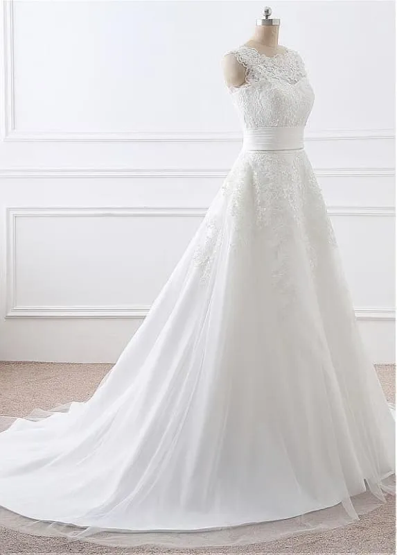 Gorgeous 2 in 1 Removable Skirt Wedding Dresses With Detachable Skirts