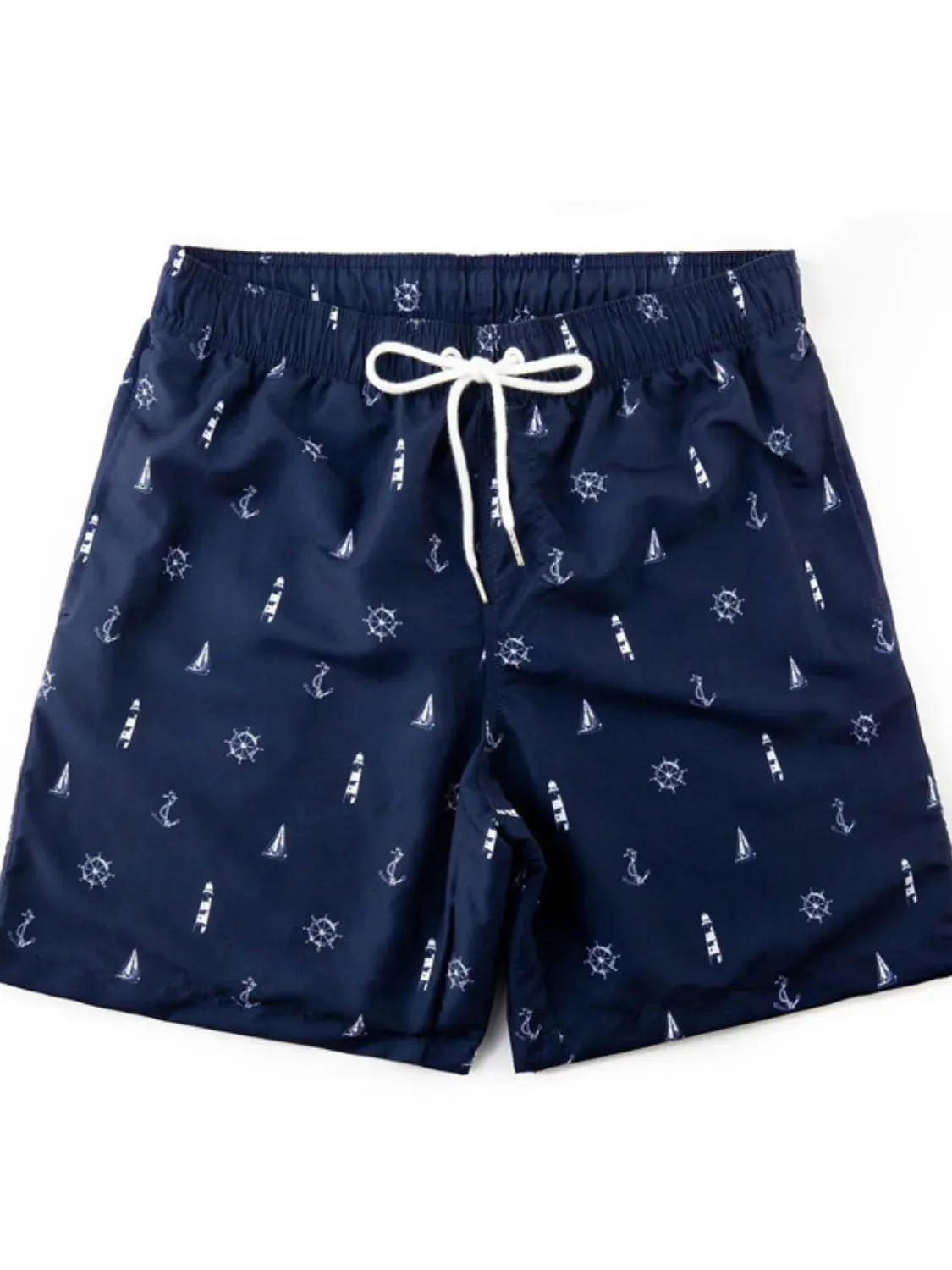 Men's Drawstring Printed Swim Shorts