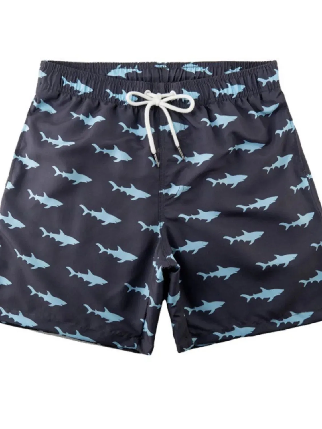 Men's Drawstring Printed Swim Shorts
