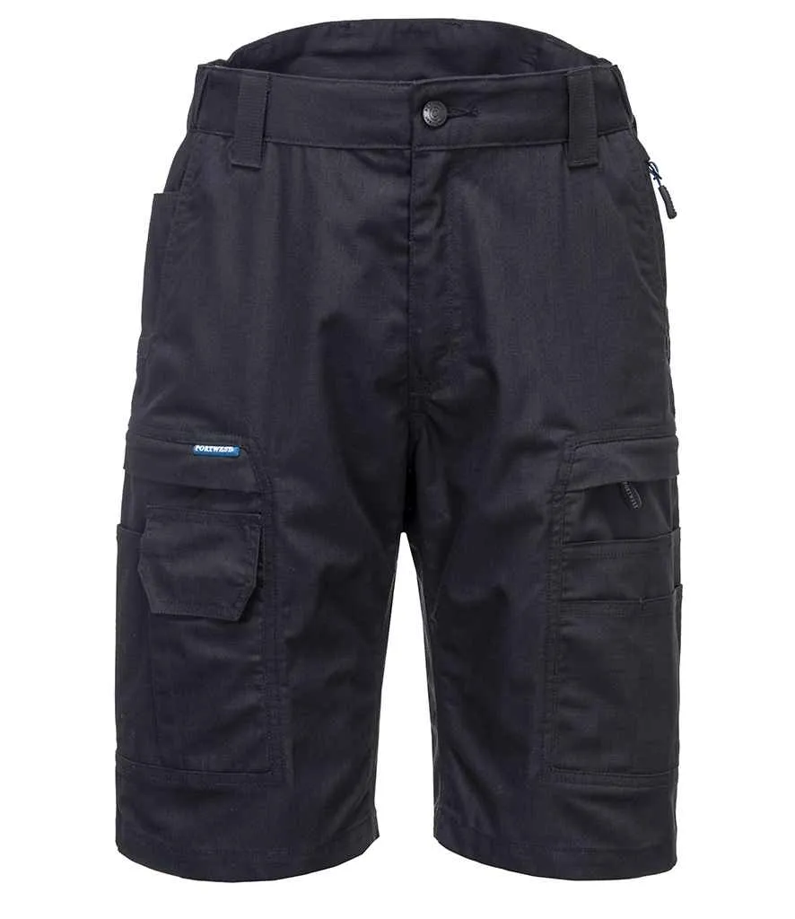 Portwest KX3™ Ripstop Shorts | Black