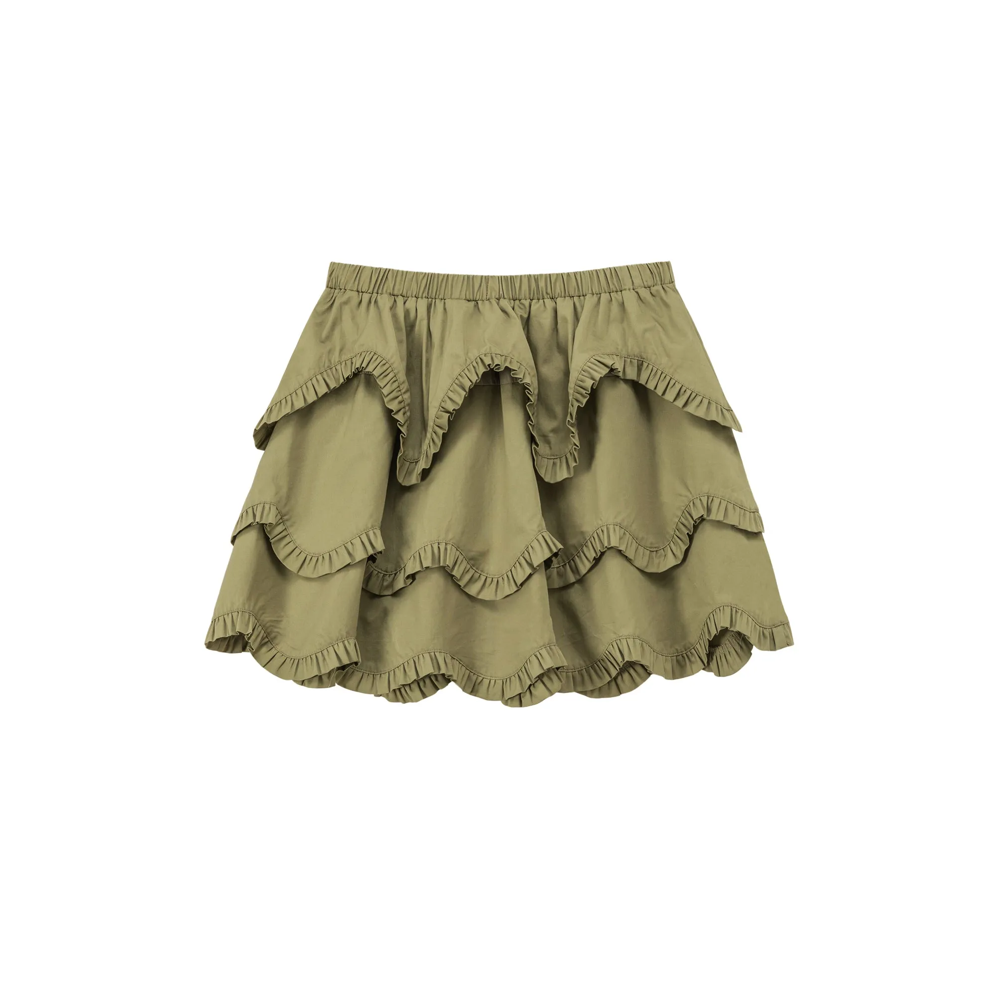 Ruffle Banded Mini Skirt