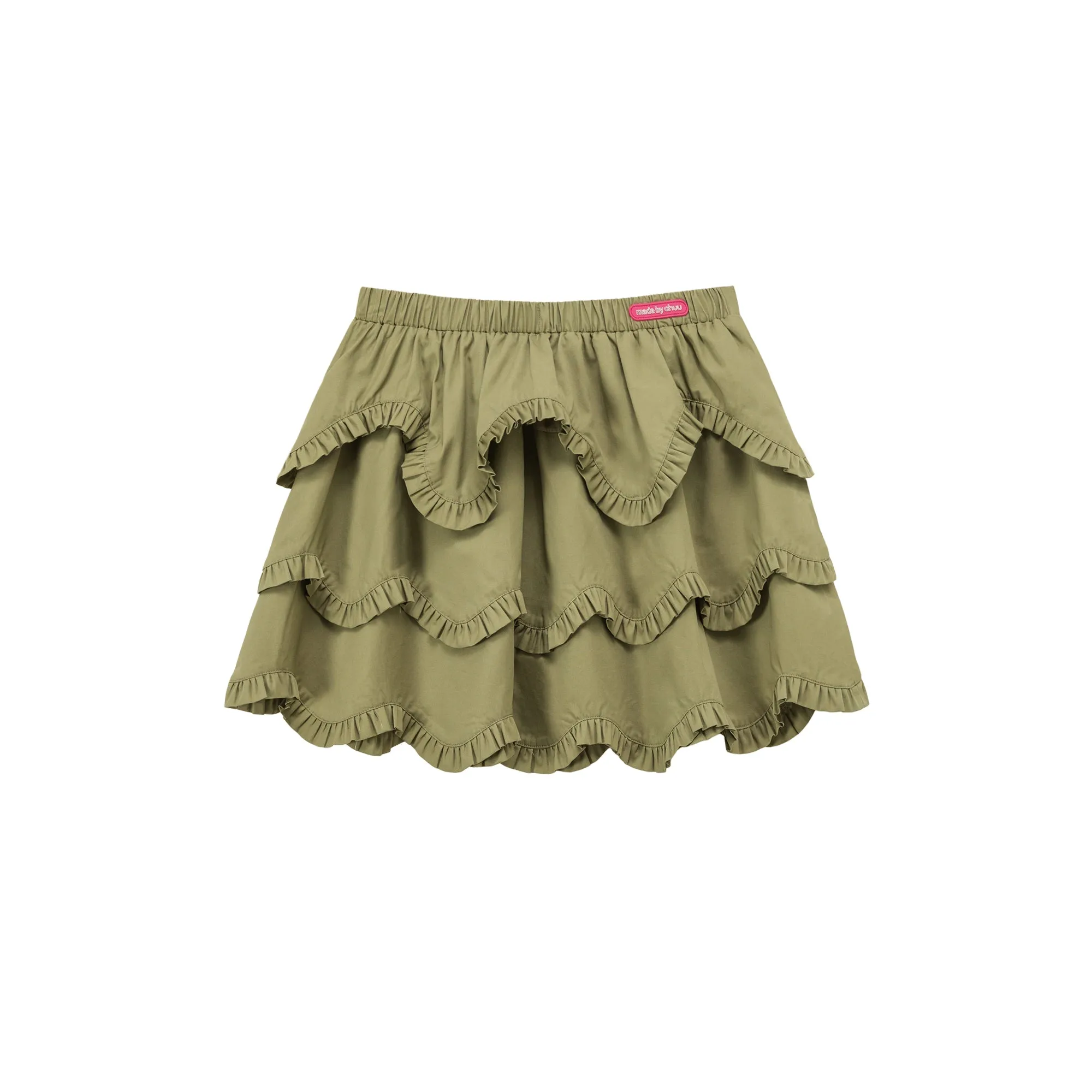 Ruffle Banded Mini Skirt