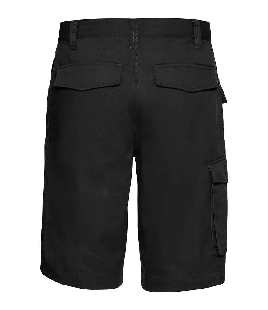 Russell Workwear Poly/Cotton Shorts | Black