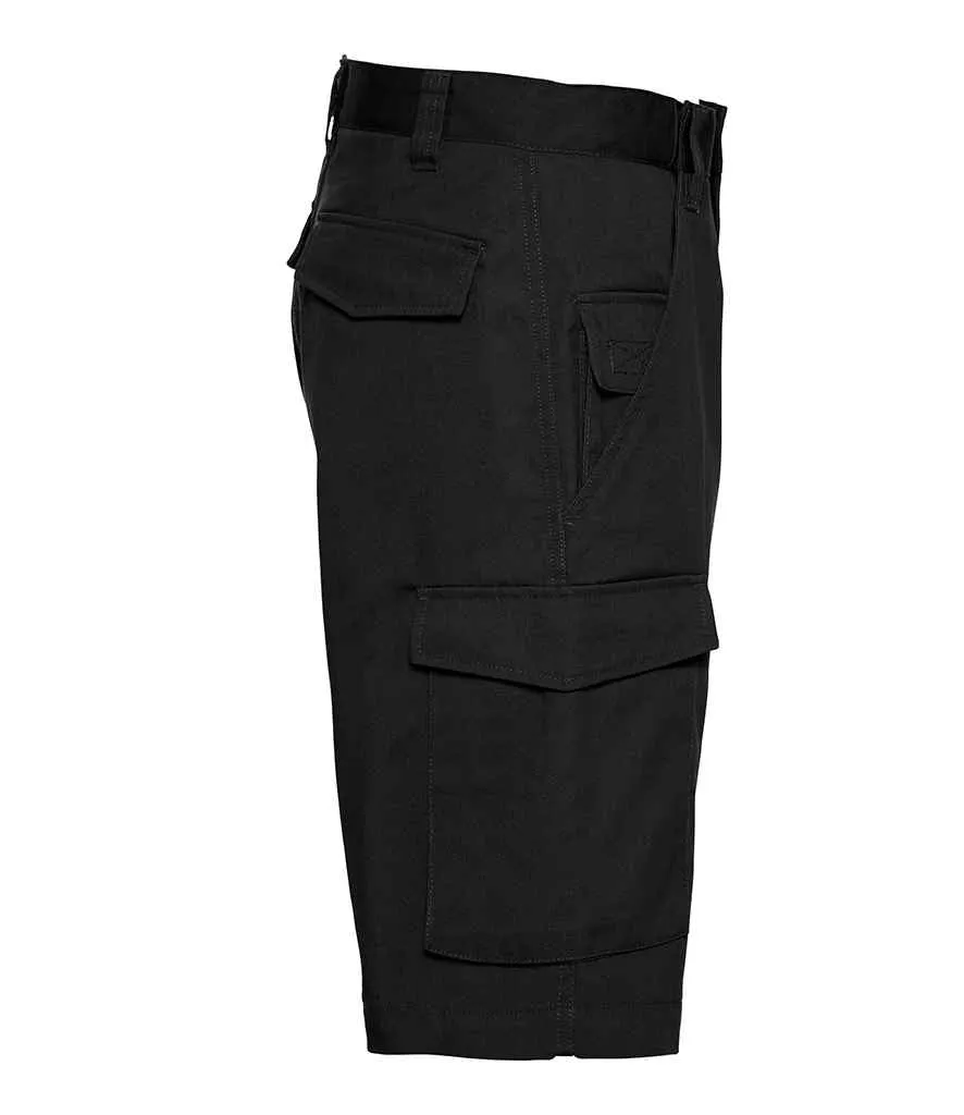Russell Workwear Poly/Cotton Shorts | Black