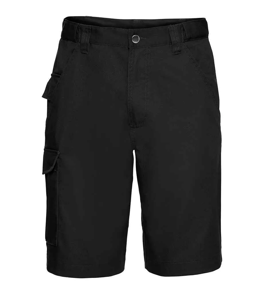 Russell Workwear Poly/Cotton Shorts | Black