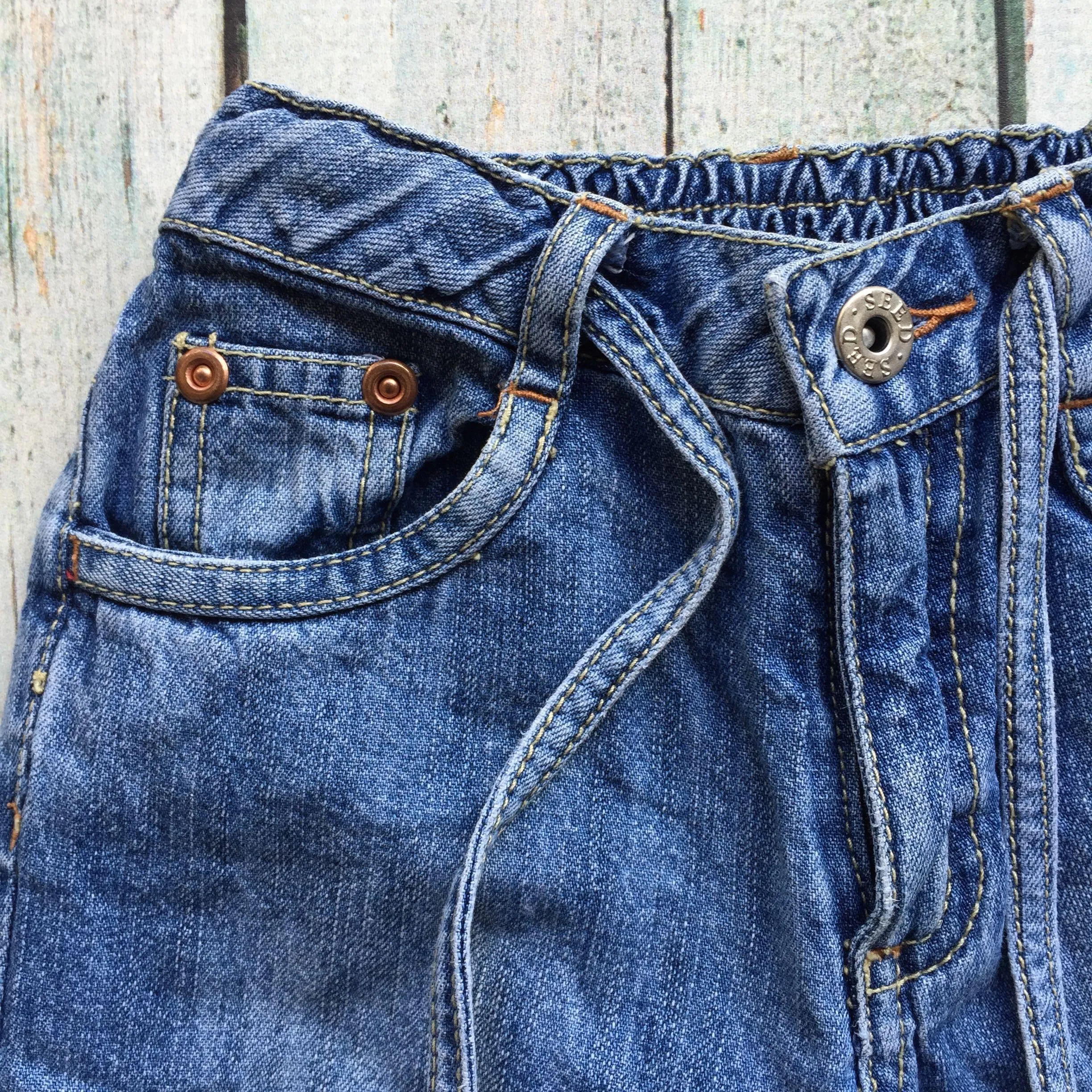 Seed Boys Long Denim Shorts - Size 1/2Y