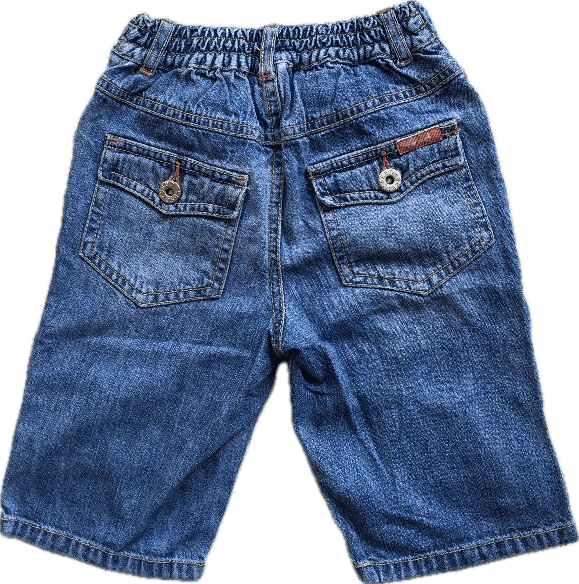 Seed Boys Long Denim Shorts - Size 1/2Y