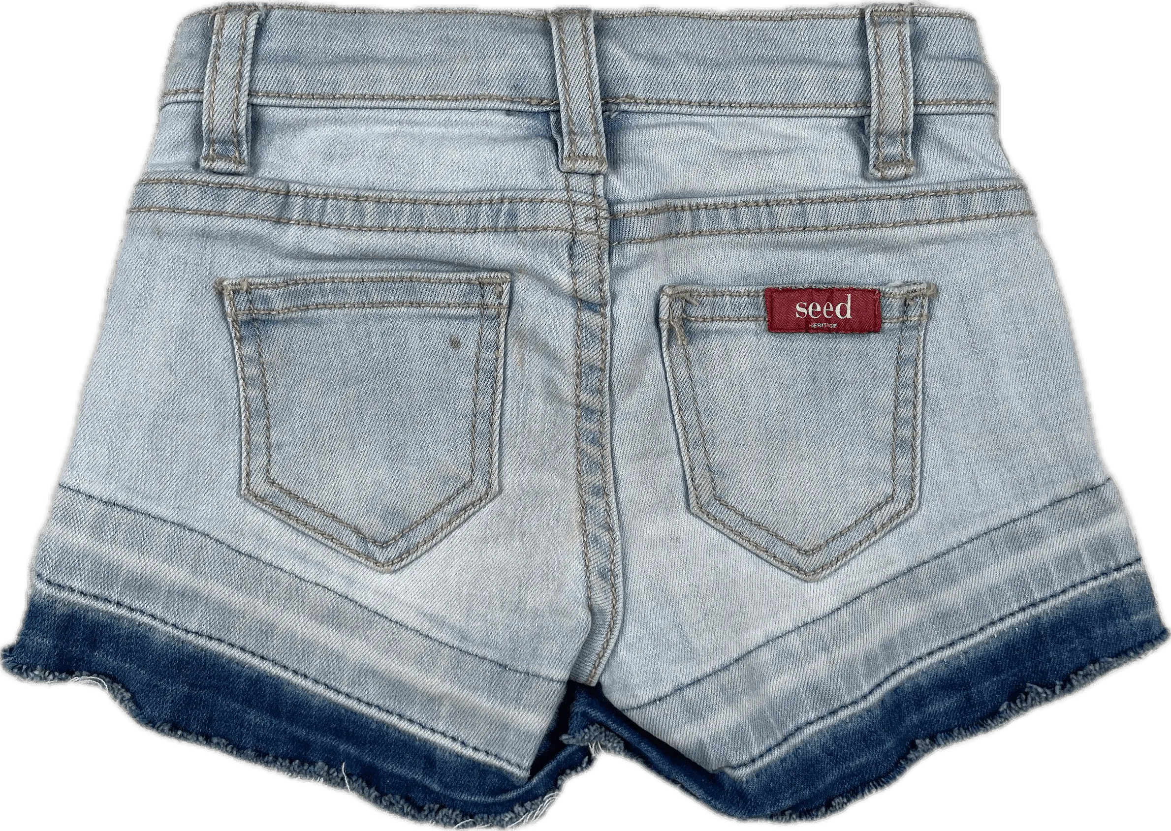 Seed Girls Released Hem Stretch Denim Shorts - Size 2Y