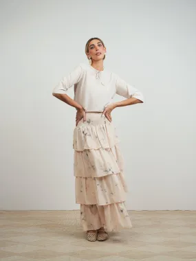 Smocked Layered Skirt